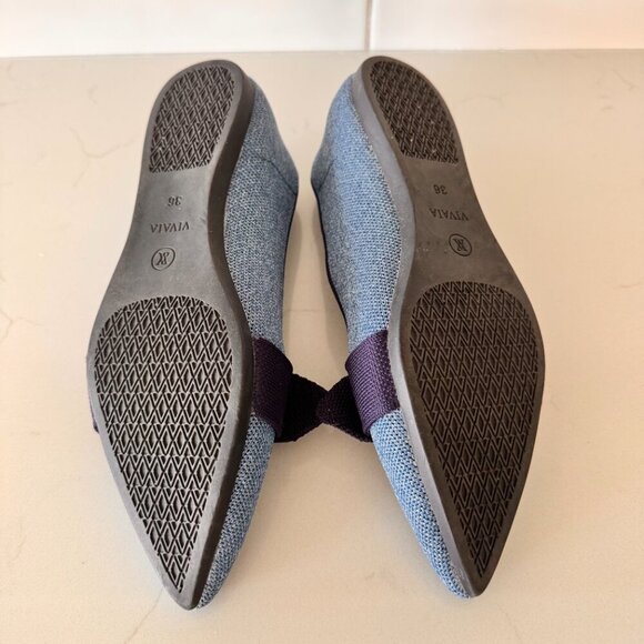 NWOT Vivaia Michelle Pointed-Toe Bow Loafers - Picture 6 of 8